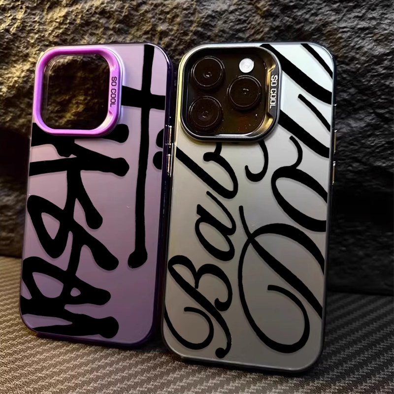 Apple Iphone 15 Pro Max - Casing HP Keras Motif Huruf Inggris