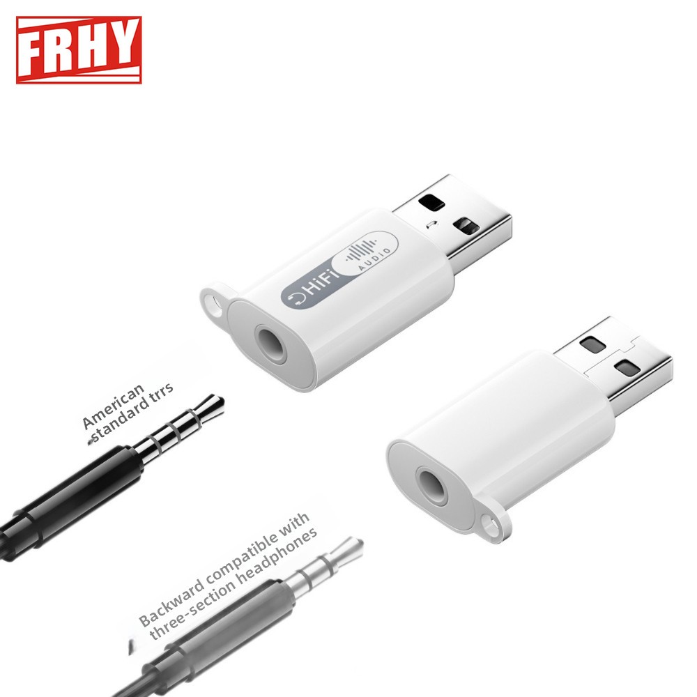 Usb Sound Card External - 2 Buah Adaptor Audio USB A