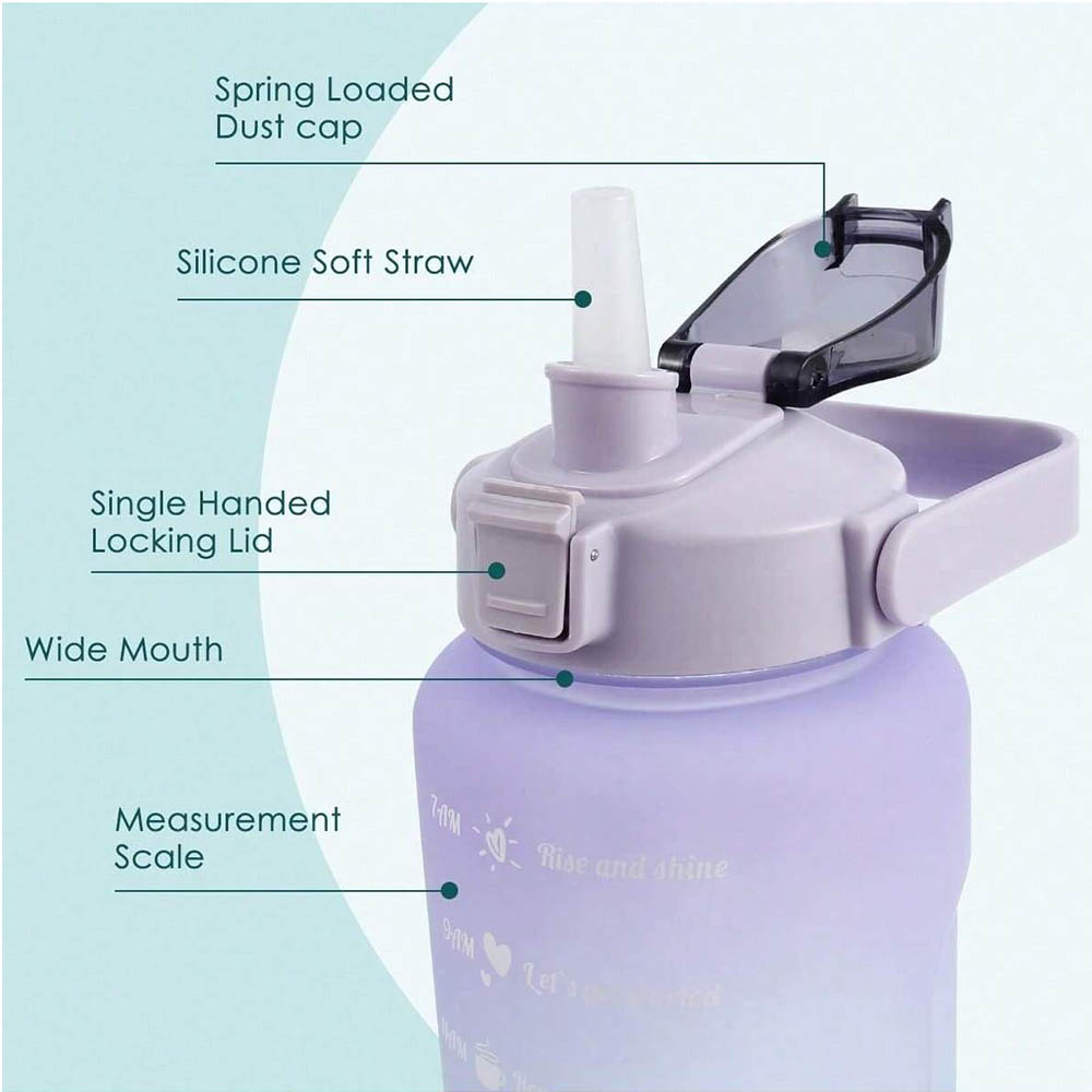 Botol air motivasi 2L, botol a - Smart Water Bottle Tracker ulasan dan harga