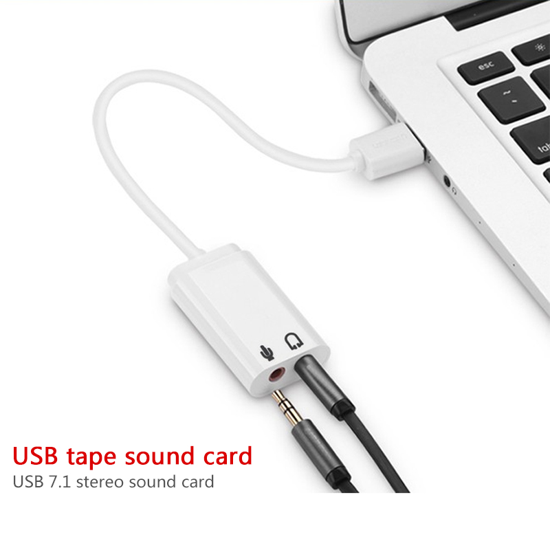 3D Putih 2.0 Virtual 7.1 Salur - Usb Sound Card External ulasan dan harga